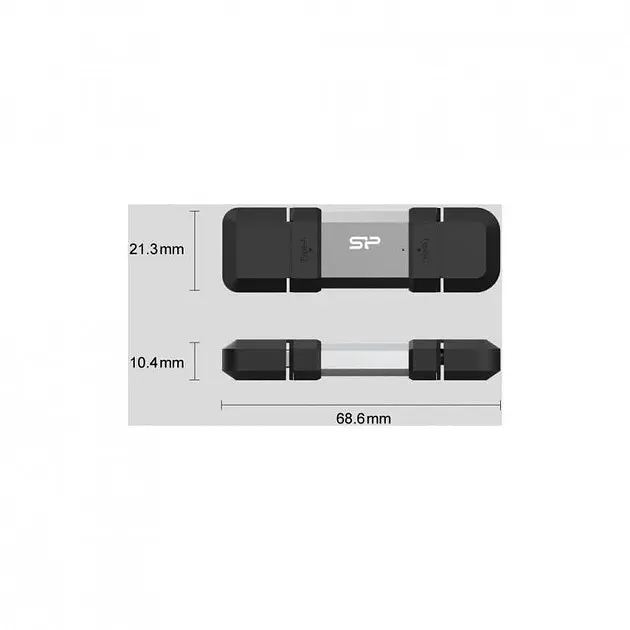 USB накопитель 256 ГБ SILICON POWER Mobile C51 - usb3.2+Type-C двойной - фото 2
