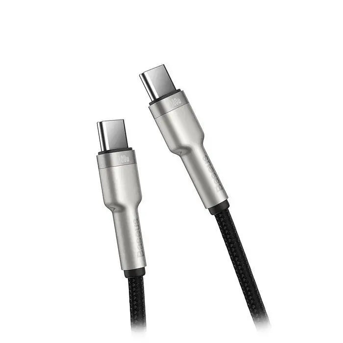 Кабель Baseus Cafule Cable USB-C to USB-C Cable 100W 2m Silver (CATKLF-X09) - фото 3