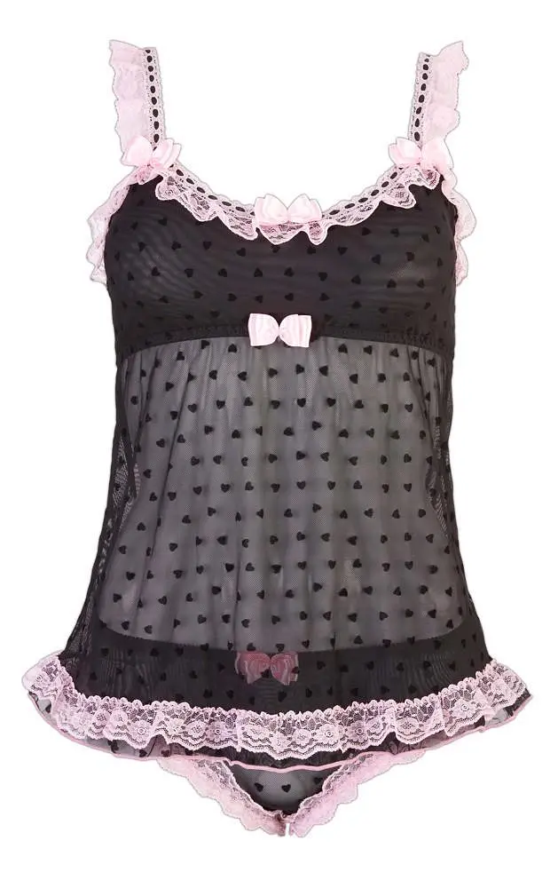 Комплект Cottelli Collection Top and Panties M чорний - фото 3