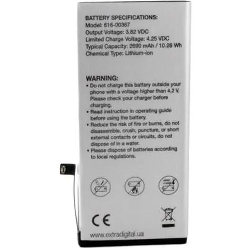 Акумуляторна батарея Extradigital Apple iPhone 8 Plus (2690 mAh) (BMA6457) - фото 2