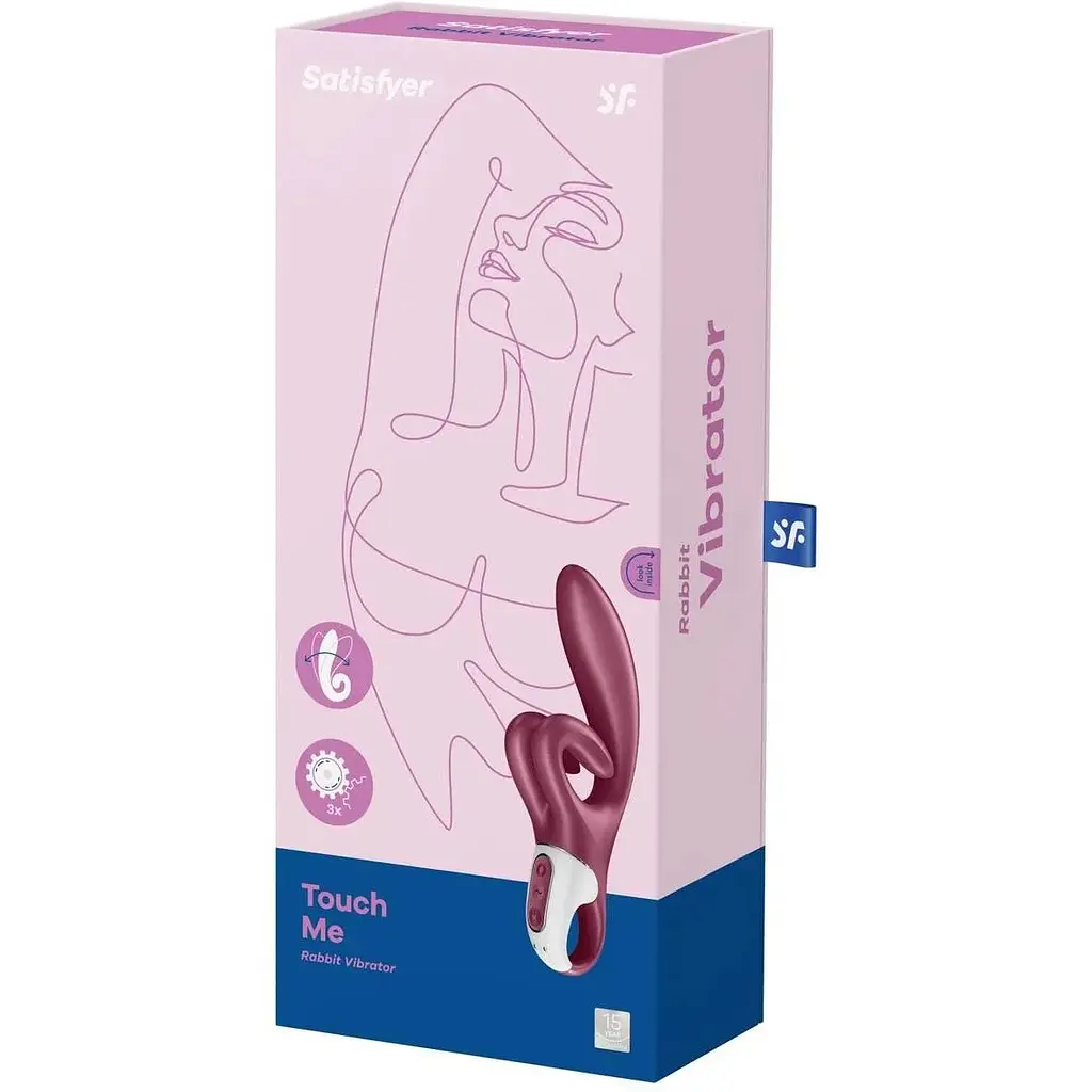Вібратор-кролик Satisfyer Touch Me Red подвійний відросток 3 двигуна Red - фото 7