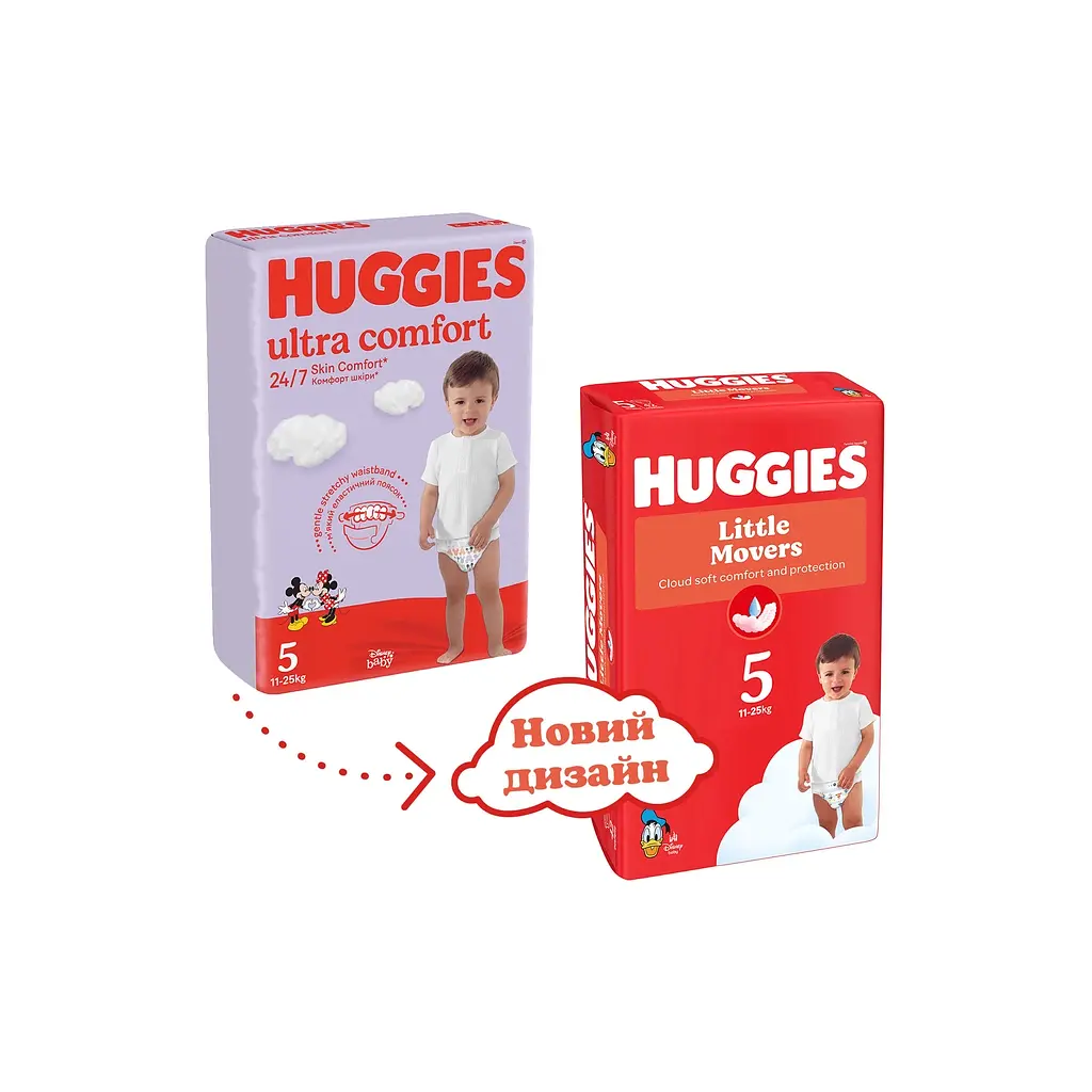 Підгузки Huggies Little Movers 5 (11-25 кг) Mega 58 шт (5029053548784) - фото 4