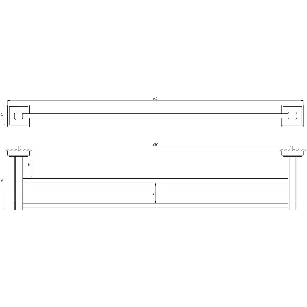 Тримач рушників TOPAZ TКВ 9911/60 - фото 3