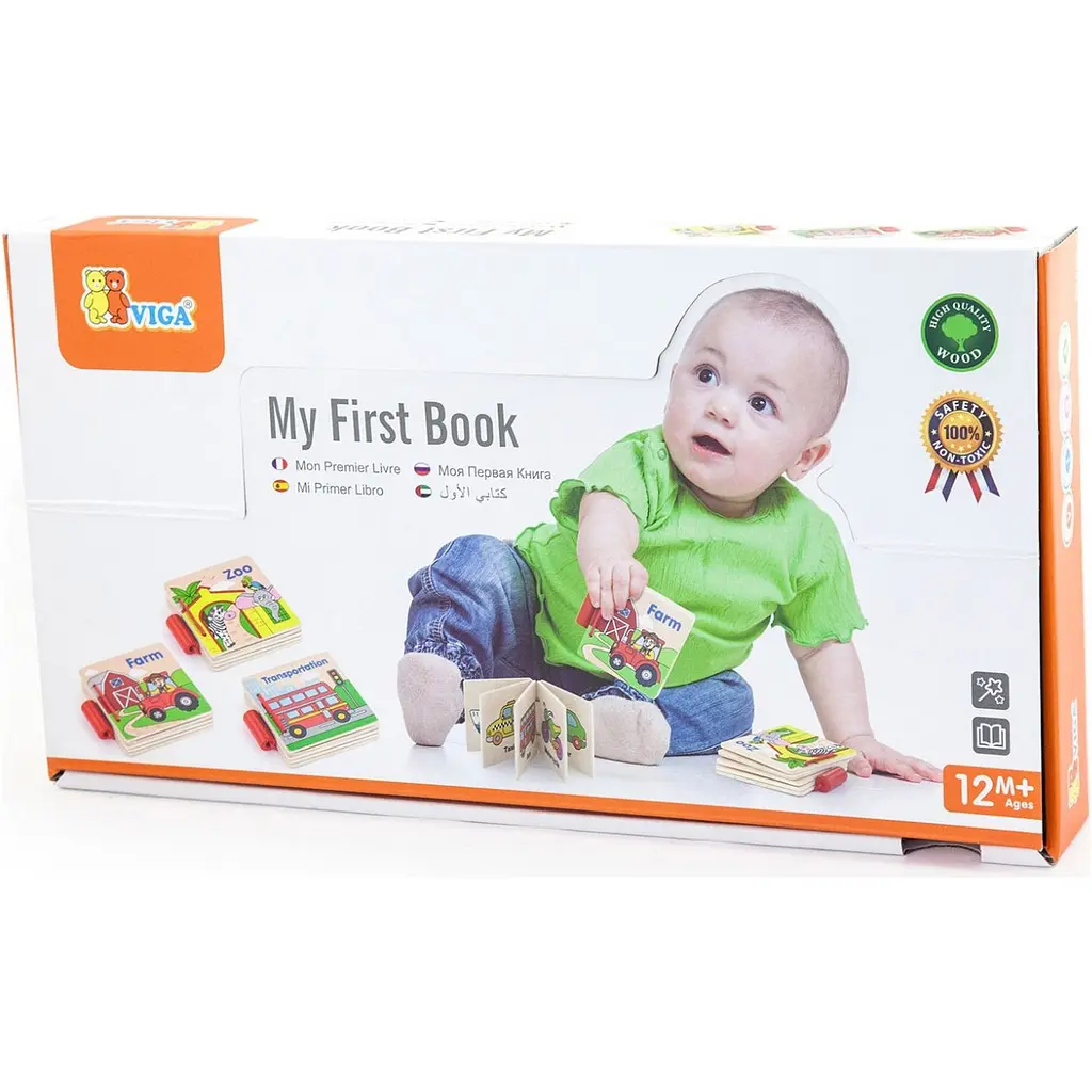 Дерев'яна книжка Viga Toys Перші англійські слова (50386) - фото 5