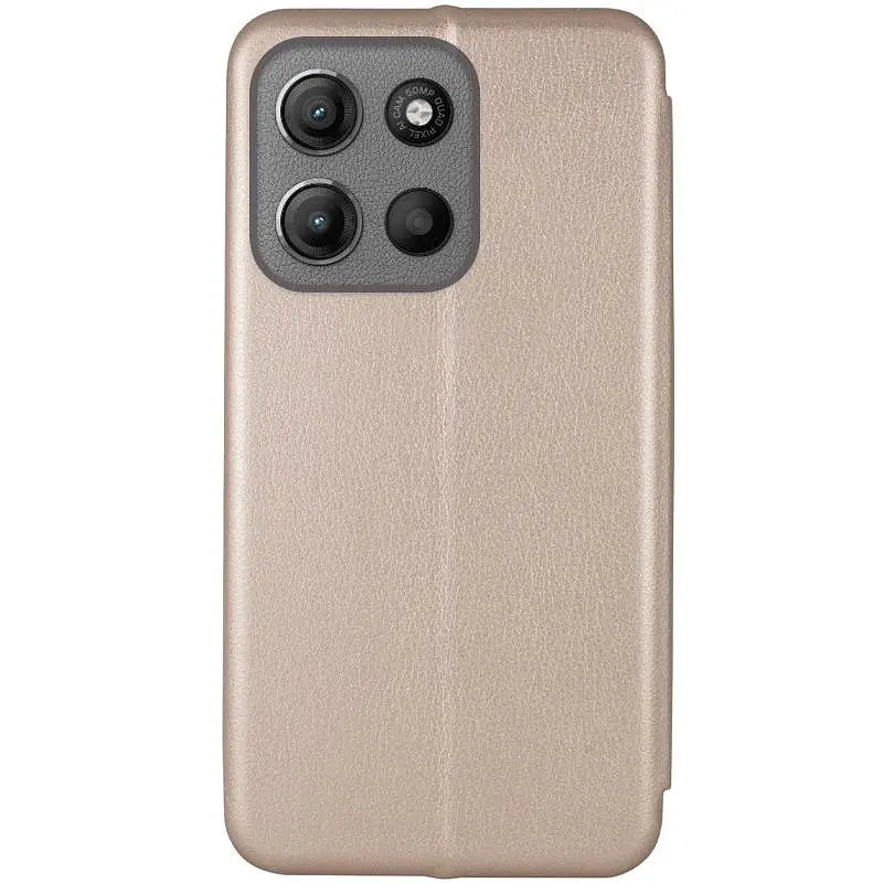Шкіряний чохол-книжка Classy для Motorola Moto G15 4G Золотий - фото 2