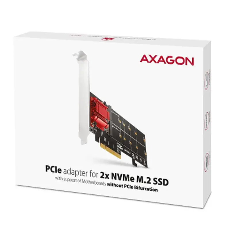 Контролер AXAGON PCIe to 2xNVMe M.2 controller (PCEM2-ND) - фото 2