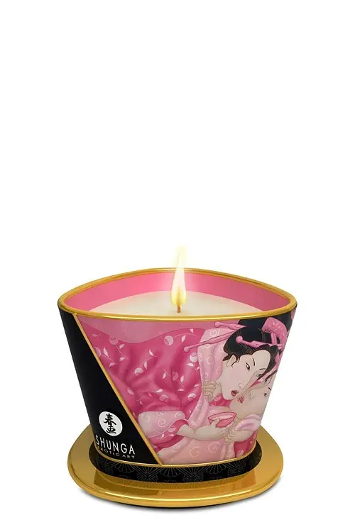 Масажна свічка Shunga Candle Rose Petals з ароматом троянд, 170 мл