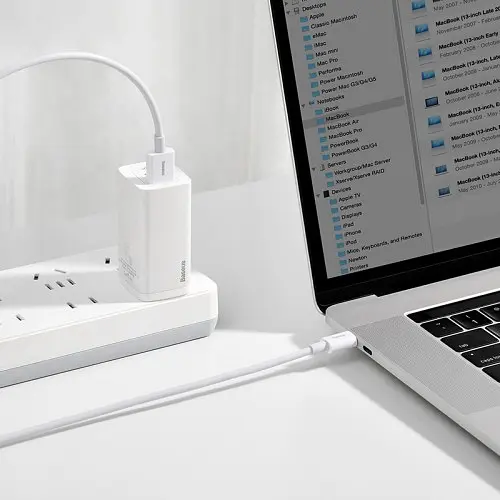 USB кабель Baseus Superior Series Fast Charging Data Cable USB to Type-C 66W 2m білий CATYS-A02 - фото 6