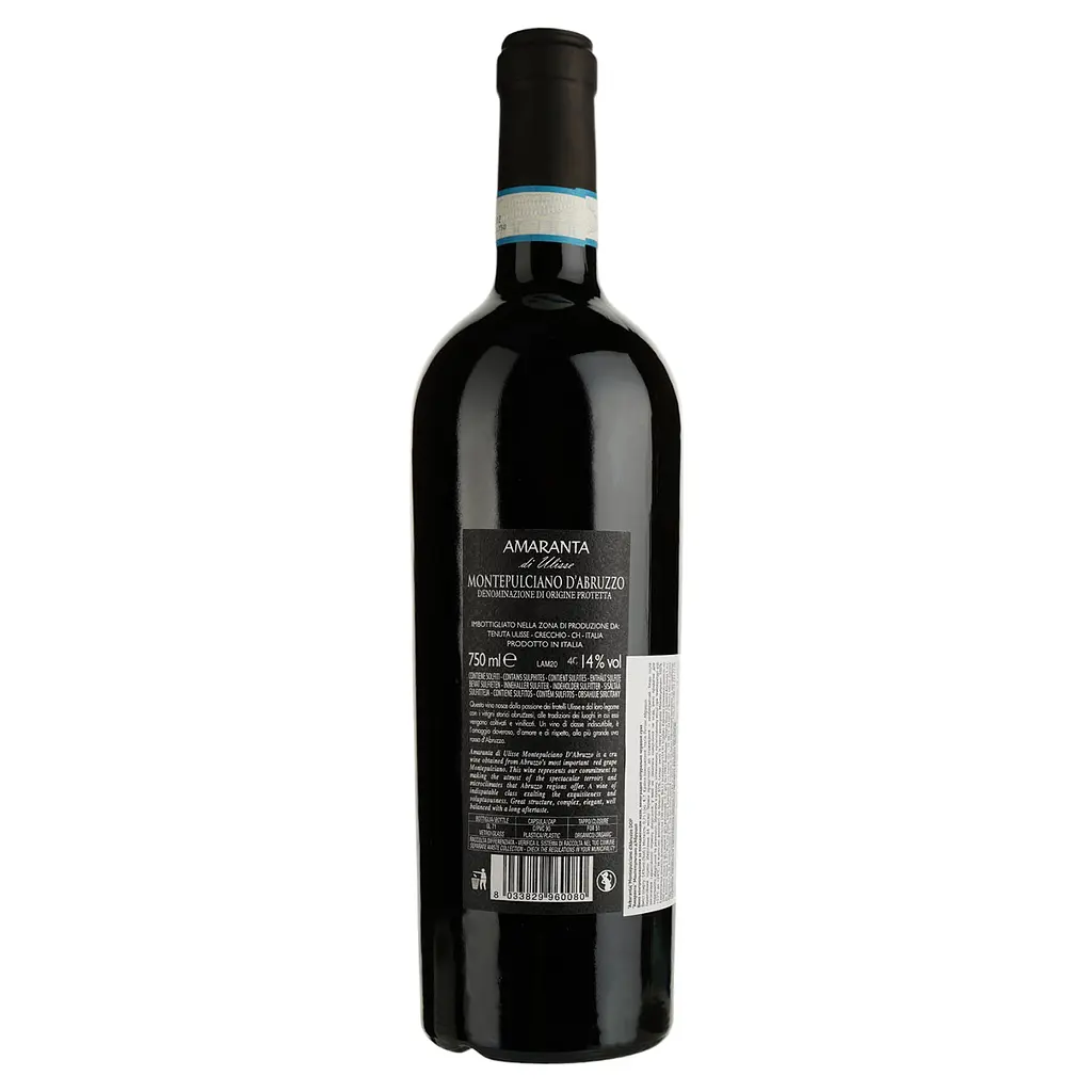 Вино Amaranta di Ulisse Montepulciano d'Abruzzo DOP, красное, полусухое, 14%, 0,75 л - фото 2