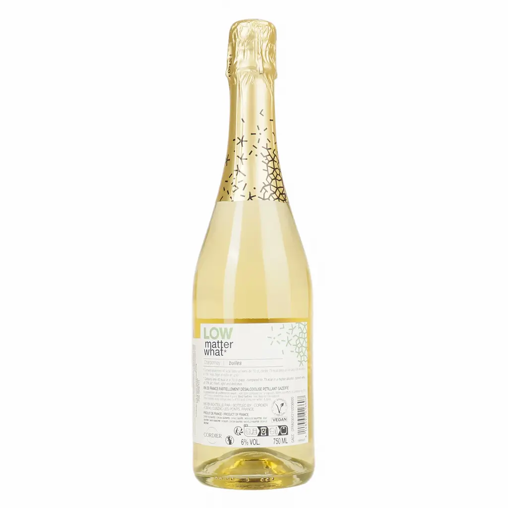 Вино ігристе Cordier Low Matter What Chardonnay біле напівсухе 0.75 л - фото 3