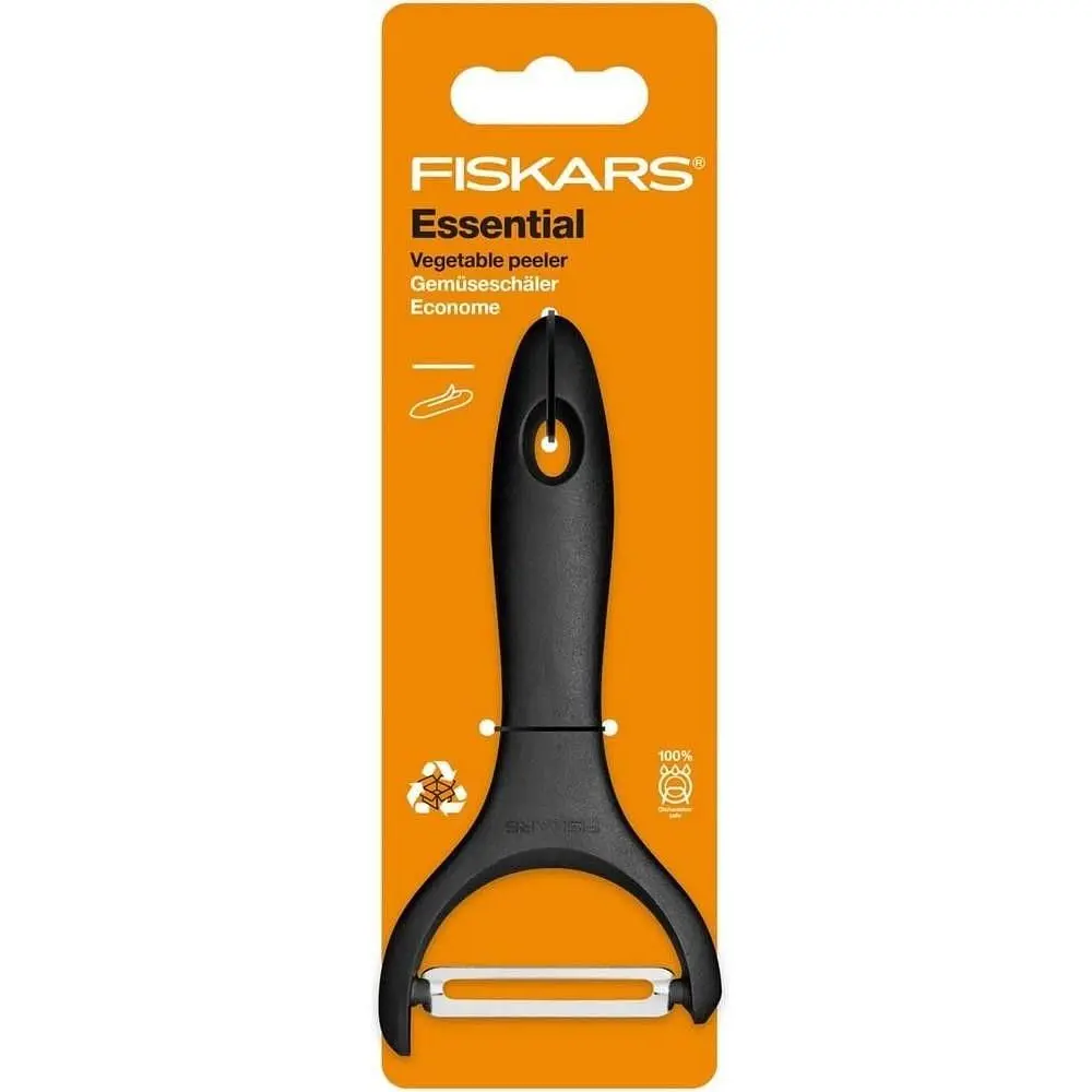 Нож для чистки Fiskars Essential с поперечным лезвием (1065599) - фото 2