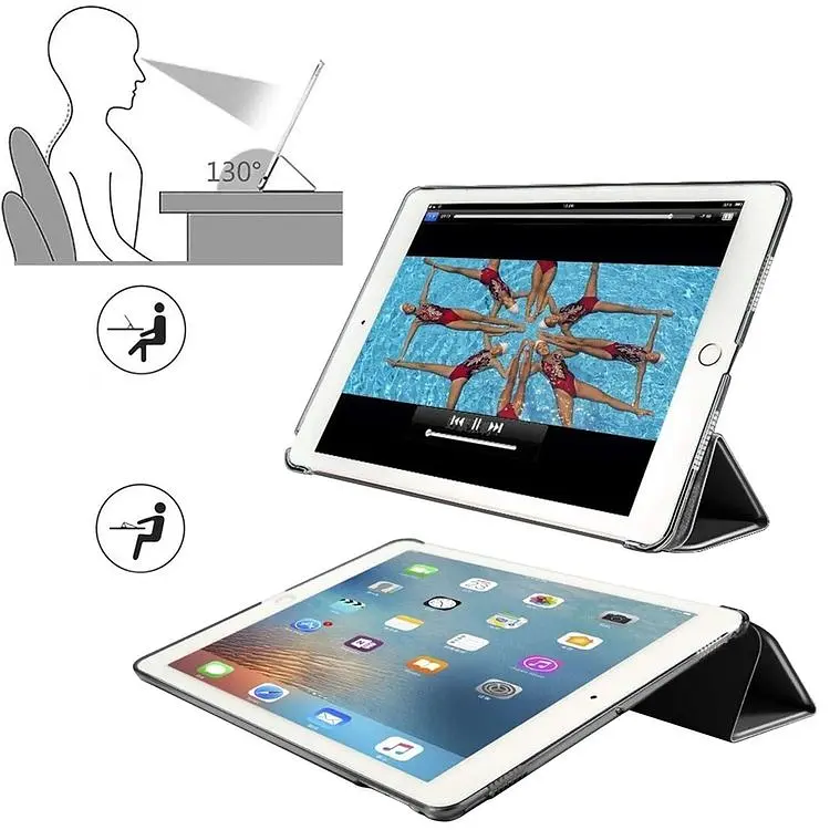 Чехол-книжка BeCover Tri Fold Hard для Apple iPad 9.7 2017/2018 A1822/A1823/A1893/A1954 Black (706863) - фото 6