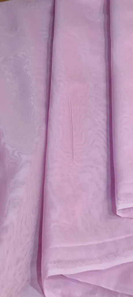 Тюль шифон рожевий без обважнювача 700х270 - фото 4