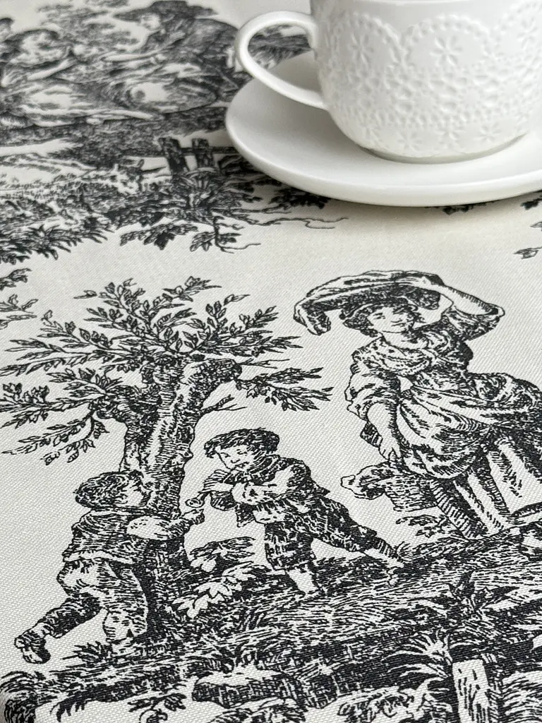 Скатертина столова Ecotton DUCK 170х200 см водовідштовхувальна Italiano сірий (30497 Grey) (25024) - фото 4