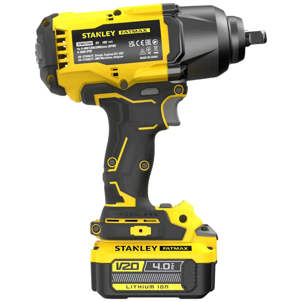 Гайковерт акумуляторний Stanley FatMax ударний безщітковий з сумкою (SFMCF940M1-QW) - фото 6
