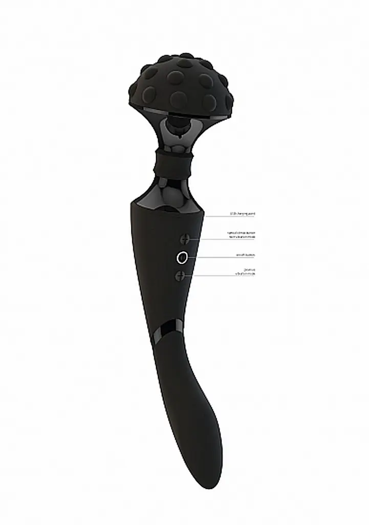 Вібромасажер Vive Shiatsu Bendable Massager Wand 28.6 см (чорний) - фото 14