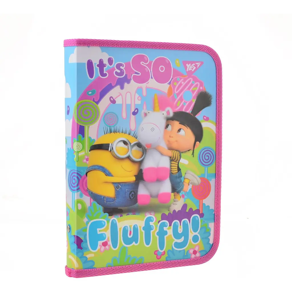 Папка для зошитів YES Minions Fluffy пластикова на блискавці В5 (491657) - фото 2
