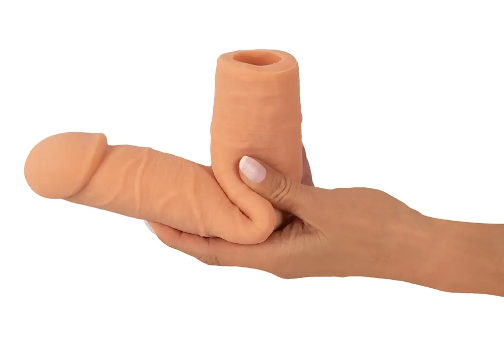 Насадка на член - Nature Skin Extension Sleeve +7 см - фото 8
