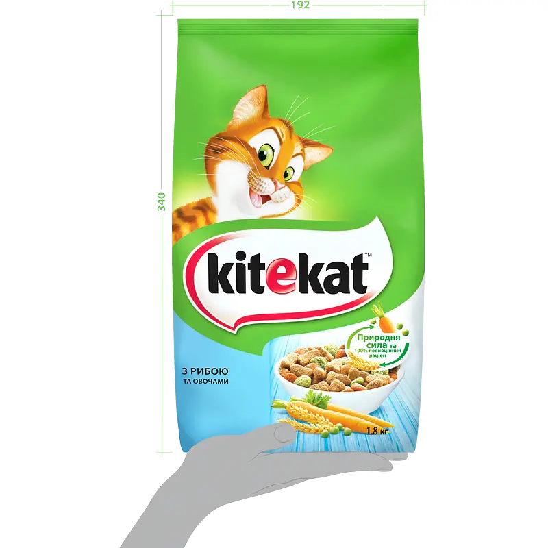 Сухий корм для котів Kitekat риба з овочами 1.8 кг - фото 7