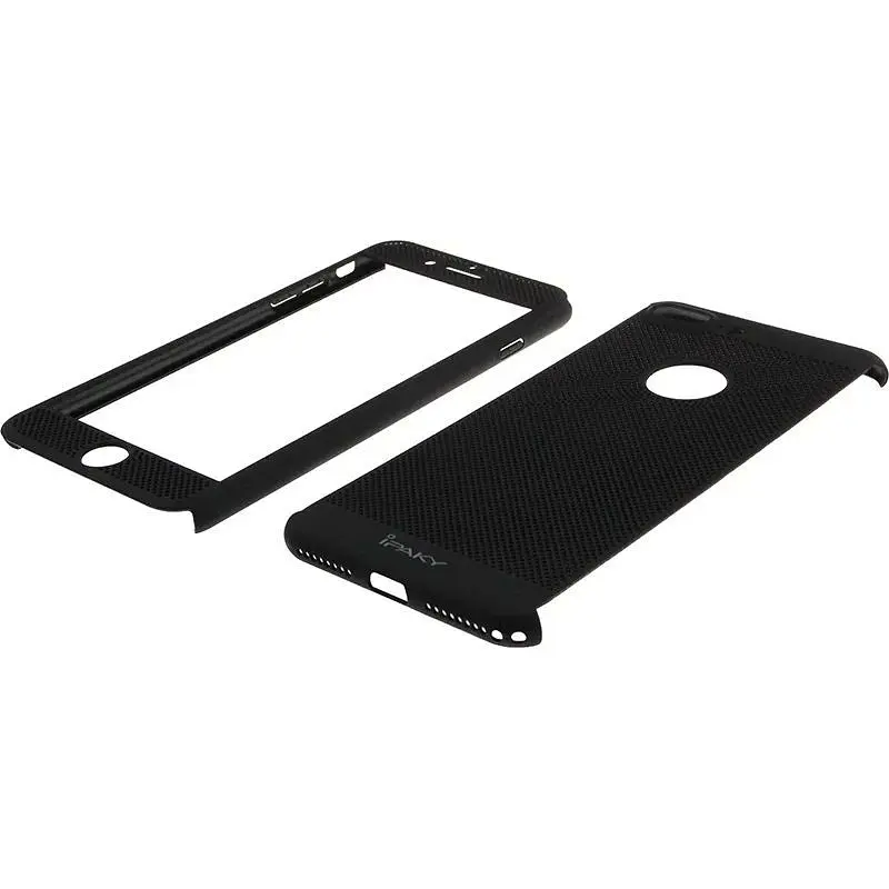 Чохол-накладка iPaky 360 Mesh PC Heat Dissipation cover case 3 in 1 iPhone 7 Plus Black - фото 4