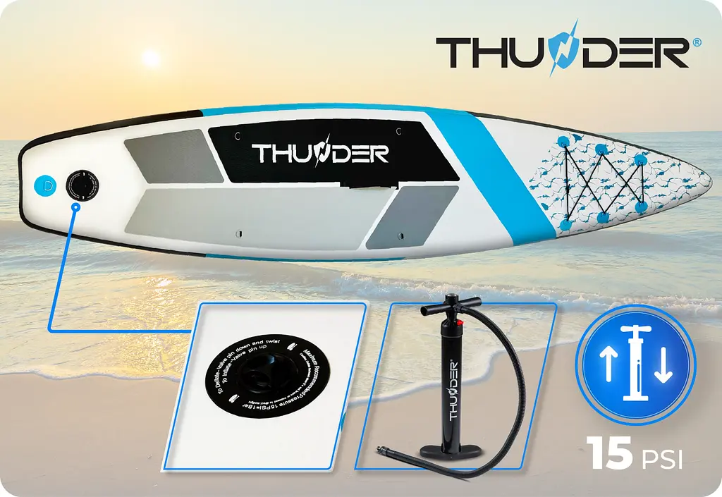 Надувна дошка SUP THUNDER MARIS 320 см з веслом - фото 13