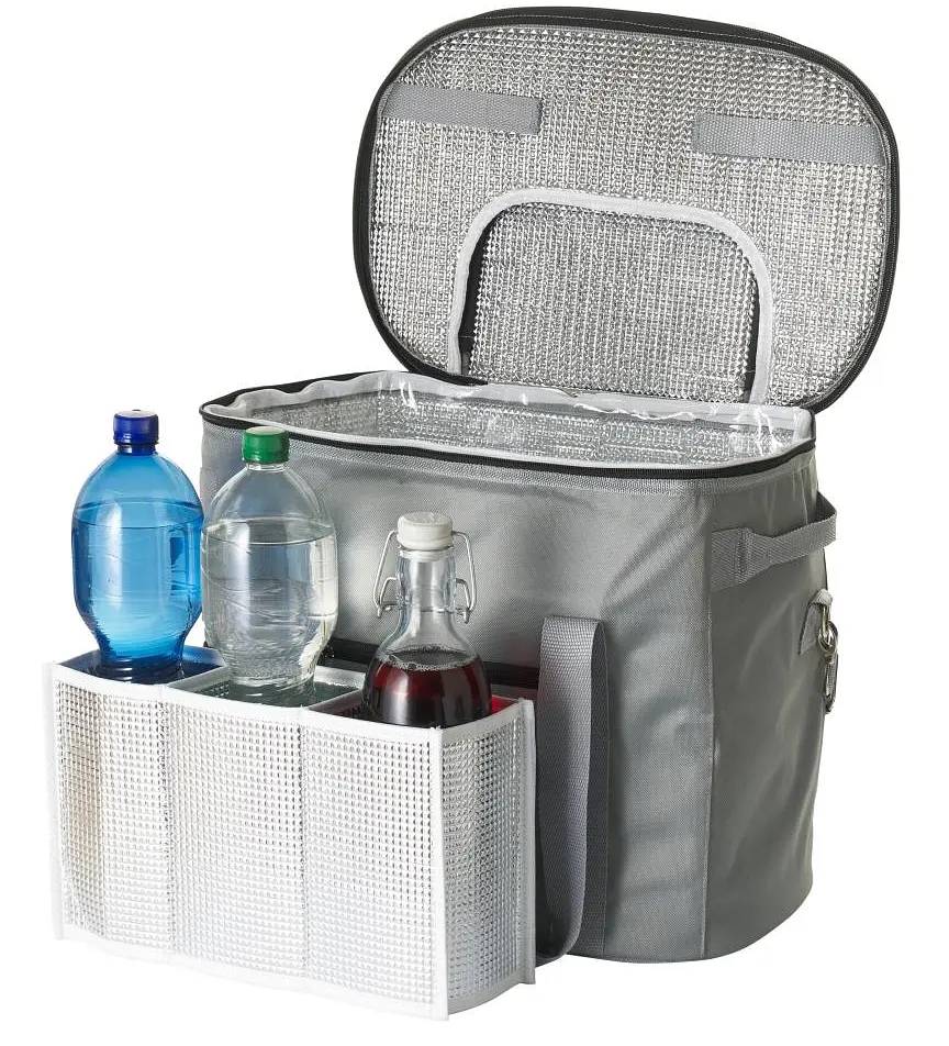 Термосумка Crivit 35L сумка-холодильник зі знімним пластиковим пакетом Серая - фото 5