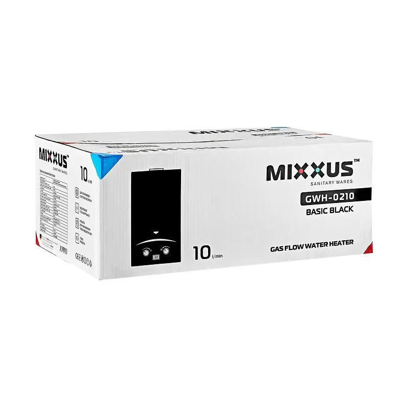 Газова колонка Mixxus GWH-0210 Basic Black димохідна 10 л/хв WH0023 - фото 7