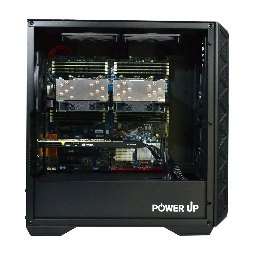 Двопроцесорна робоча станція Power Up #589 Xeon E5 2680 v4 x2/32 GB/SSD 512 Gb/NVIDIA Quadro RTX4000 8 Gb - фото 2