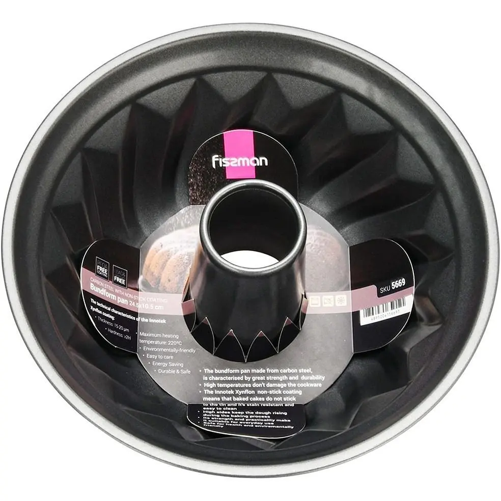 Форма для выпечки кекса Fissman 24.5x10.5 см темно-серая (5669) - фото 4