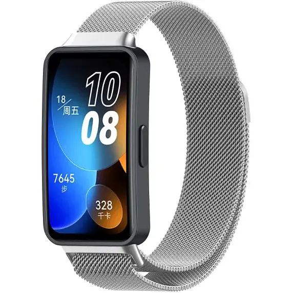 Ремешок DK CDK для Huawei Band 10 Metal Milanese Loop Magnetic (015813) (silver) - фото 2