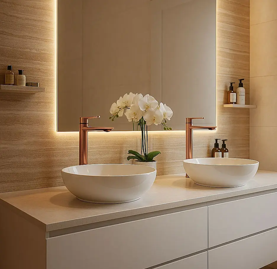 Змішувач для умивальника Rea Storm високий brushed copper REA-B3002 - фото 2
