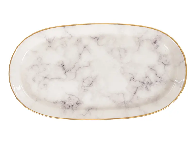 Набор блюд Alba ceramics Marble 3 шт. серый (769-028) - фото 3
