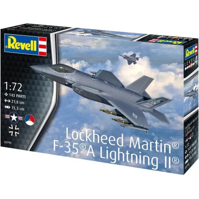 Збірна модель Revell Літак Lockheed Martin F-35A Lightning II, рівень 4, 1:72 (RVL-03799) - фото 10