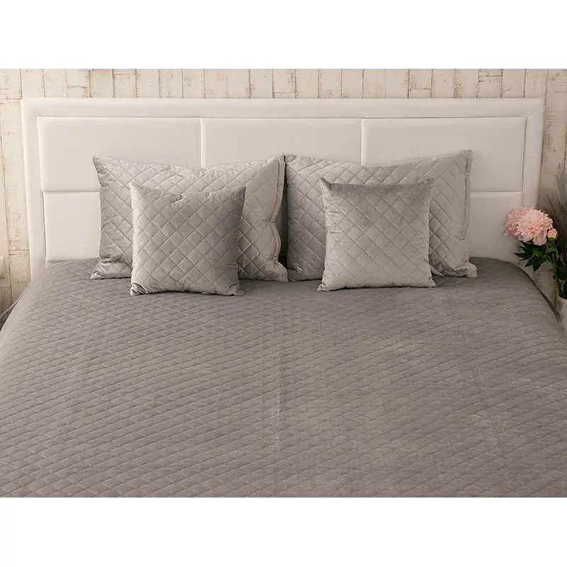 Покрывало Руно 150х220 велюр (360.55_Grey ромб) - фото 2