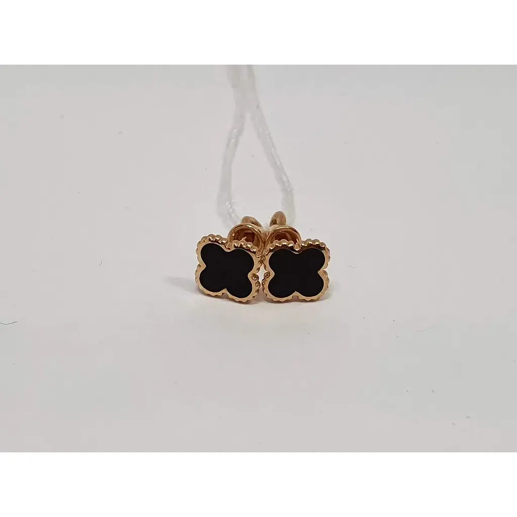 Золоті сережки-пуссети Tango з емаллю. 500047Е - фото 2