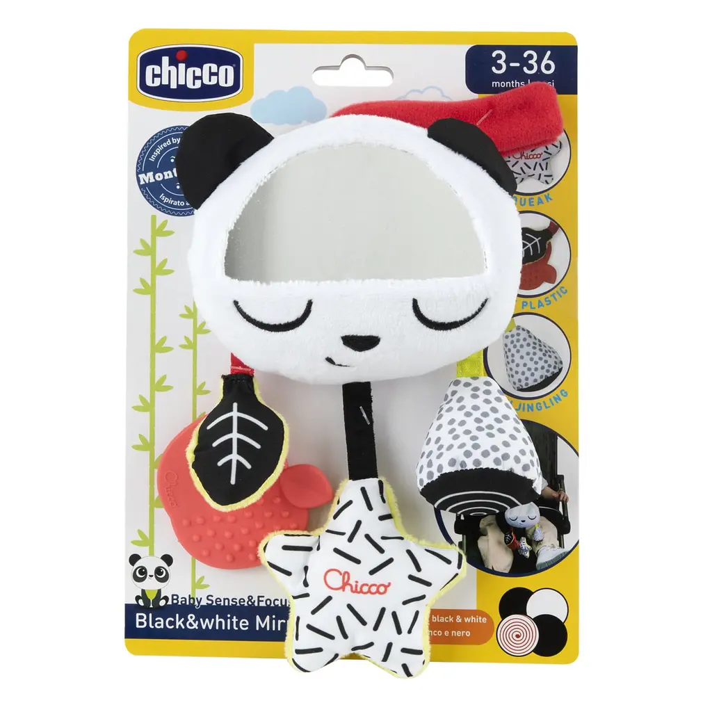 Іграшка-підвіска на коляску Chicco Чорно-біле дзеркальце (12552.00)  - фото 4