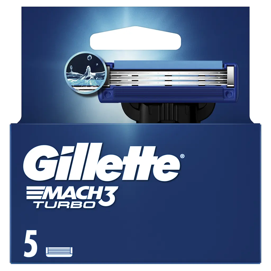 Змінні картриджі для гоління Gillette Mach3 Turbo 5 шт. - фото 2