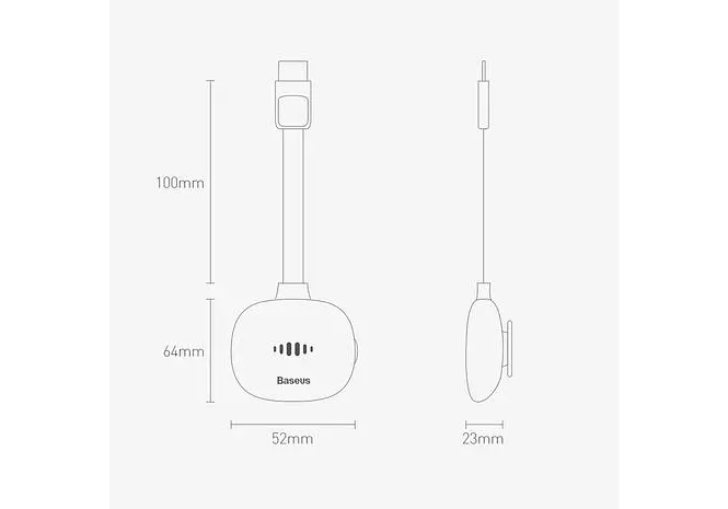 HDMI адаптер Baseus Meteorite Shimmer Wireless Display Adapter - фото 6