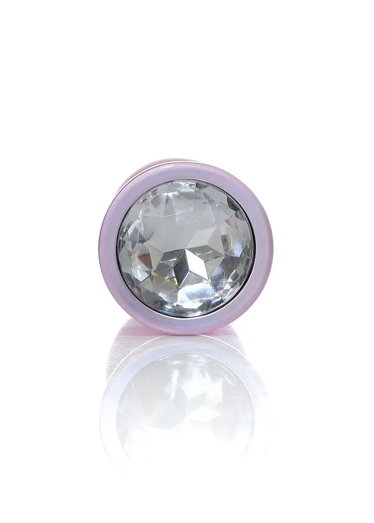 Анальна пробка - Jewellery Pearl Pink Plug Clear M - фото 4
