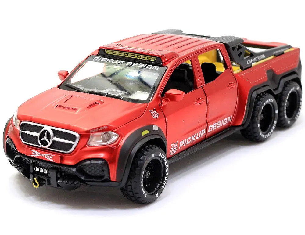 Колекційна металева модель автомобіля АвтоЕксперт Mercedes-Benz X-Class 6x6 Monster Pickup з інерцією, світлом та звуком 1:32 - фото 9