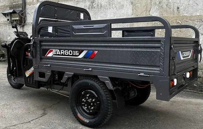 Вантажний електроскутер-самоскид триколісний CROSSER Cargo 16"  (1200W 60V, 58Ah) Сірий - фото 4