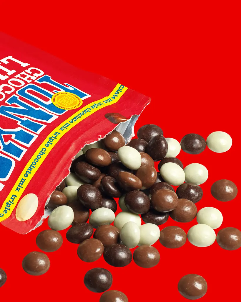 Драже Tony's Chocolonely Lil' Bits потрійний шоколадний мікс 113г - фото 4