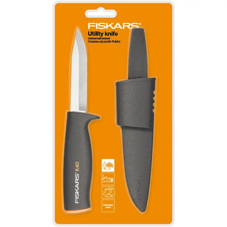 Ніж загального призначення Fiskars K40 з чохлом 125860 (1001622) - фото 4