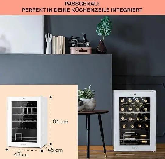 Винный холодильник Klarstein Shiraz 20 Slim Uno 53л (10040216) - фото 4
