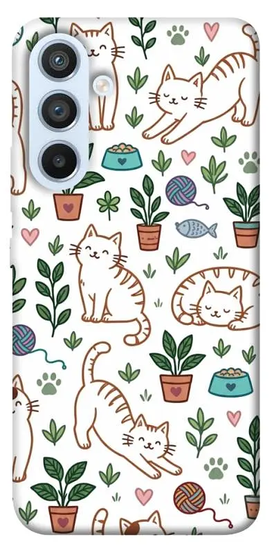 TPU чехол Demsky Cats pattern для Samsung Galaxy A54 5G