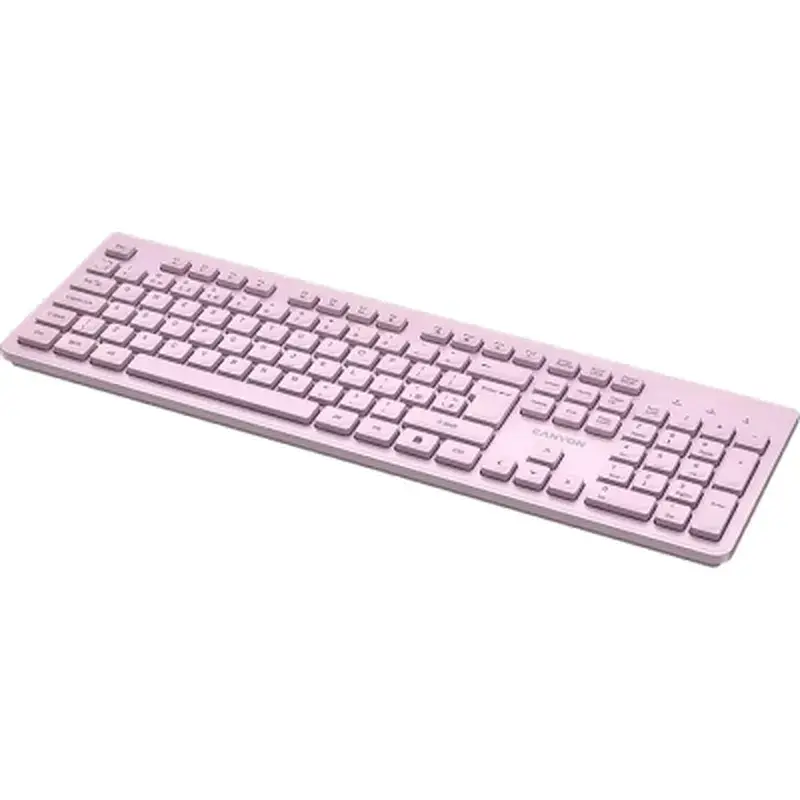 Клавіатура Canyon HKB-W01 Silent Wireless UA Pink (CNS-HKBW01P) - фото 2