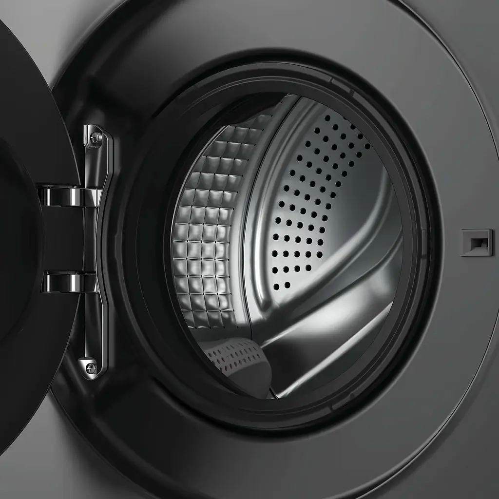 Haier Пральна машина фронтальна, 5кг, 1200, A, 42.3см, дисплей, інвертор, люк чорний, Wi-Fi, висота 70см, сріблястий - фото 9