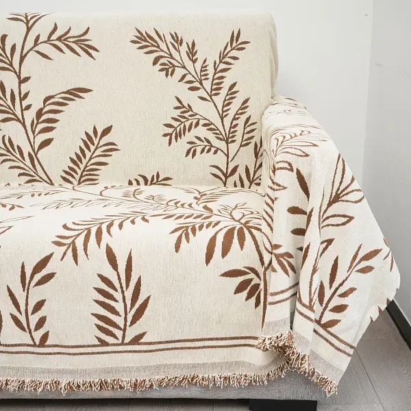 Накидка-покривало Love You шенілова 180x180 см бежева (8703) - фото 3