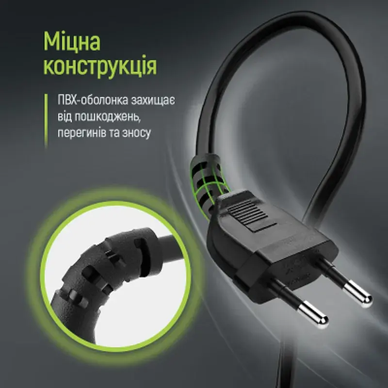 Кабель живлення C7 2m black ColorWay (CW-CBP085-BK) - фото 8