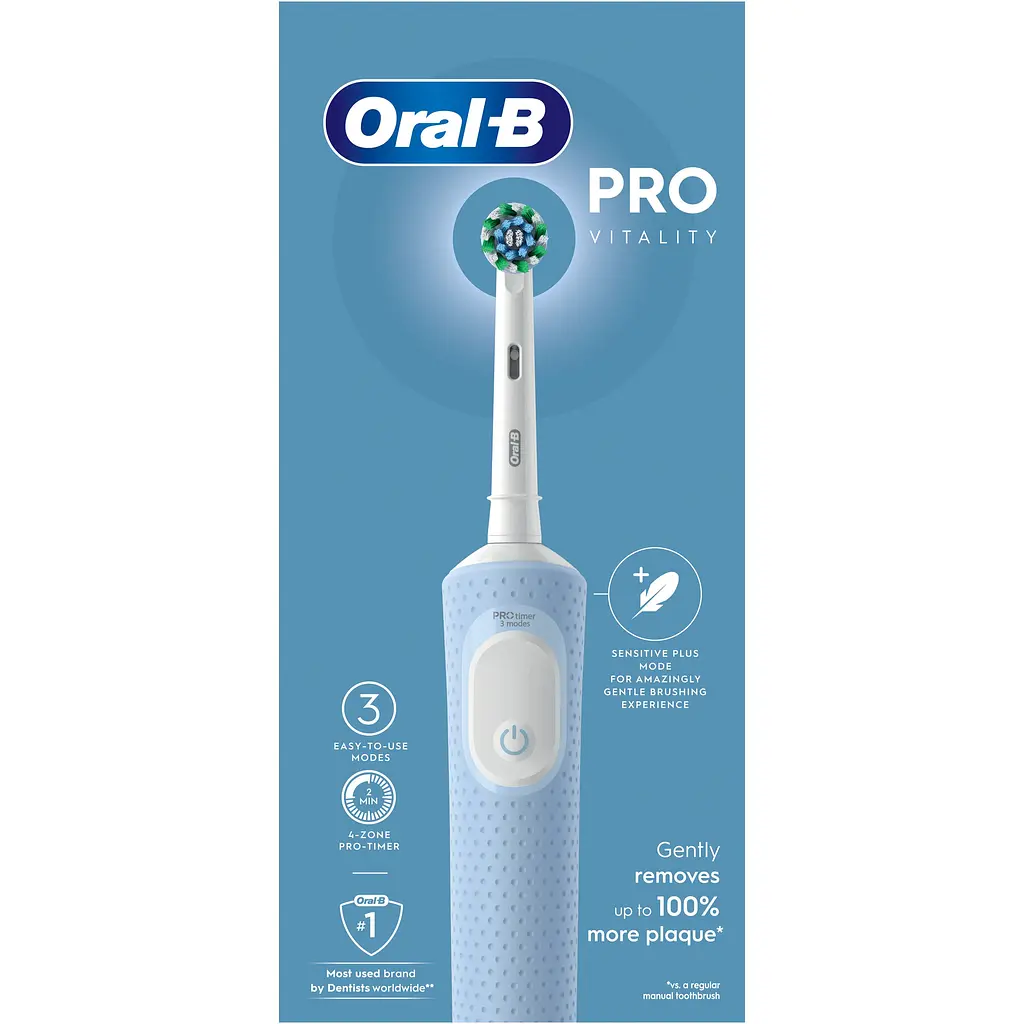 Уцінка. Електрична зубна щітка Оral-B Vitality Pro Protect X Clean D103 Blue - фото 5